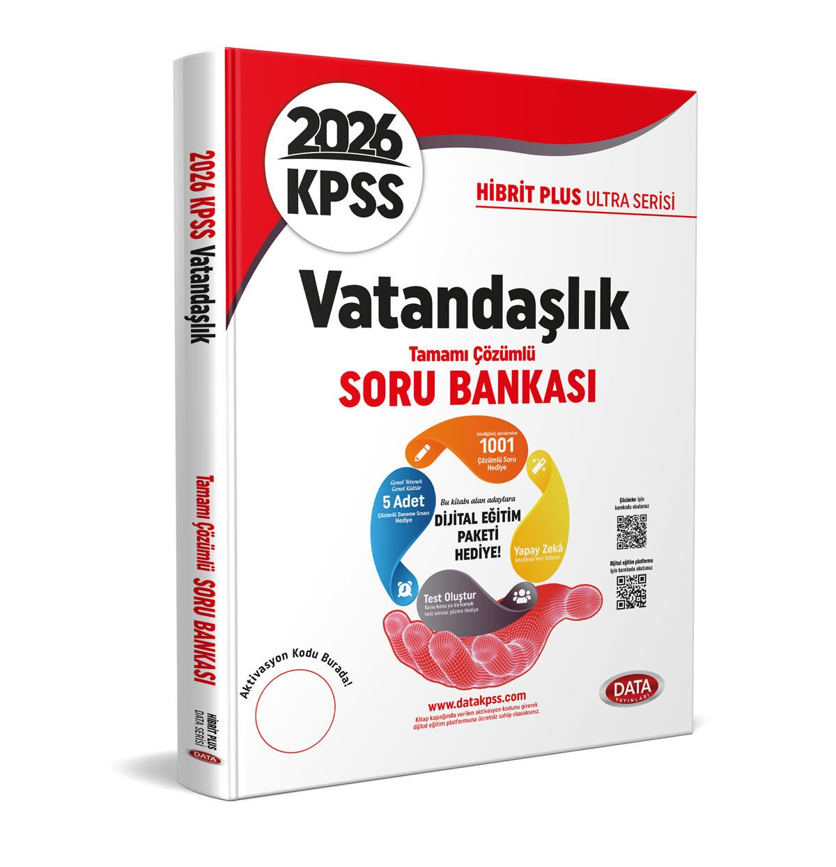 2026 KPSS Hibrit Plus Ultra Serisi Vatandaşlık Soru Bankası - Karekod Çözümlü + Dijital Eğitim Platformu Hediye