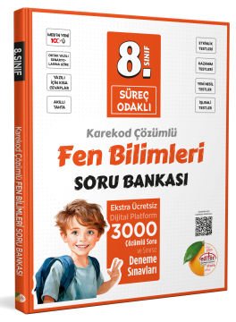 8. Sınıf Süreç Odaklı Fen Bilimleri Soru Bankası - Karekod Çözümlü