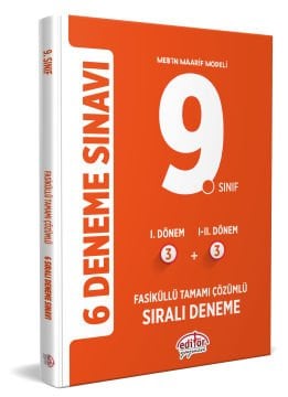 9. Sınıf (3+3) Fasiküllü Tamamı Çözümlü 6 Deneme Sınavı