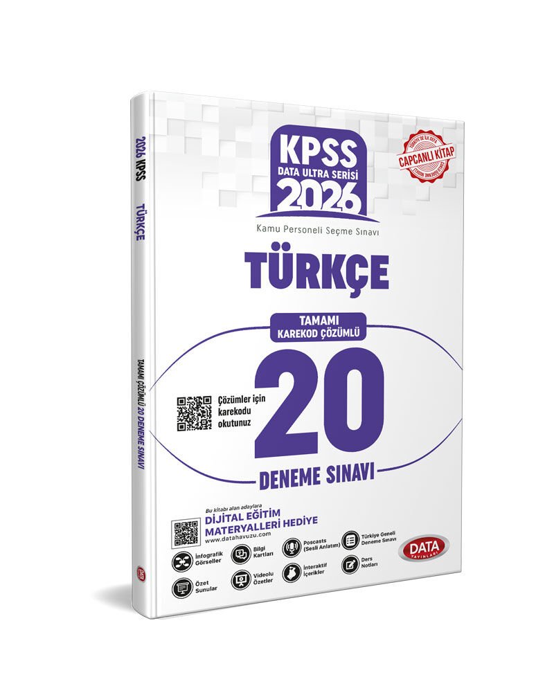 2026 KPSS Ultra Serisi Türkçe Tamamı Çözümlü 20 Deneme Sınavı