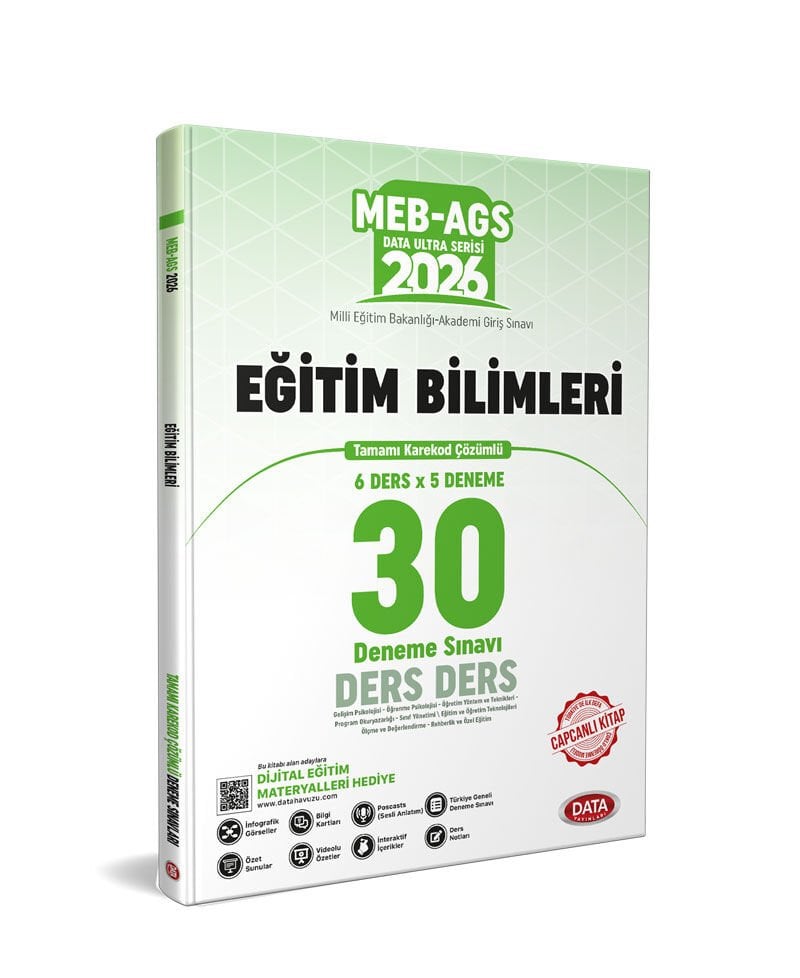 2026 MEB-AGS Eğitim Bilimleri Ders Ders Tamamı Karekod Çözümlü 30 Deneme Sınavı