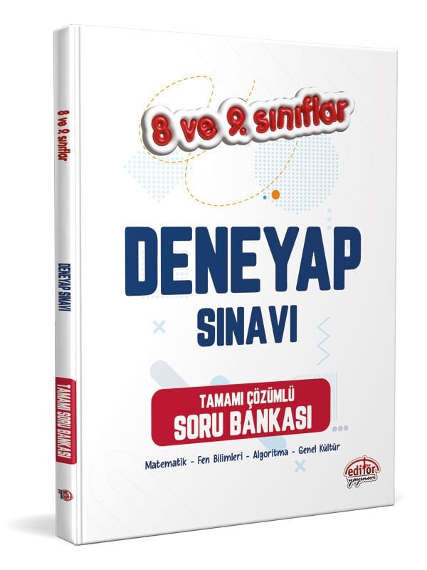 Editör Yayınevi 8-9. Sınıf Deneyap Tamamı Çözümlü Soru Bankası