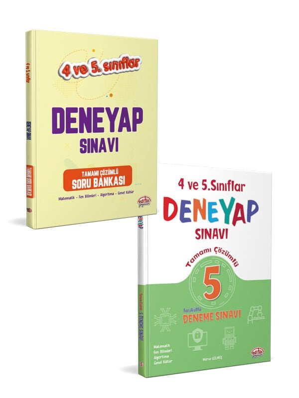 4-5. Sınıf Deneyap Tamamı Çözümlü Soru Bankası + 5 Deneme Sınavı