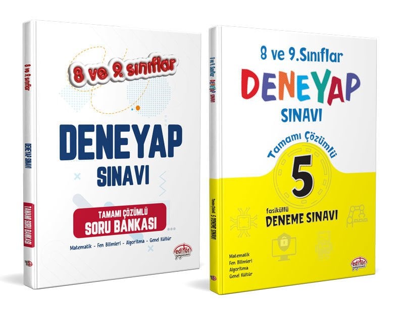 8-9. Sınıf Deneyap Tamamı Çözümlü Soru Bankası + 5 Deneme Sınavı