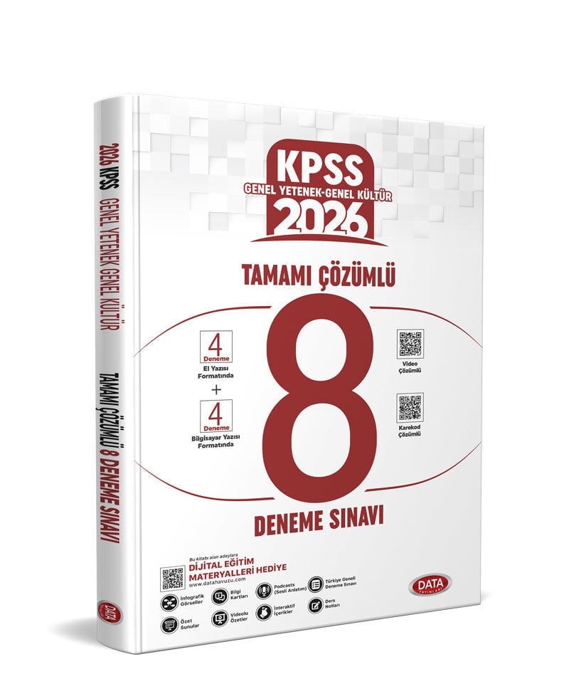2026 KPSS Genel Yetenek Genel Kültür Tamamı Çözümlü 8 Deneme Sınavı